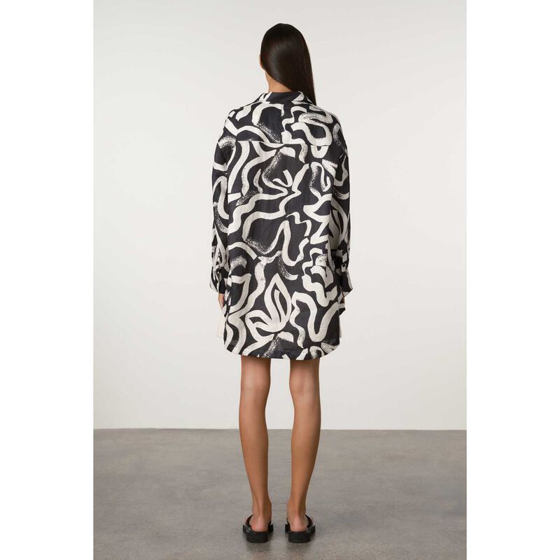 Zulu & Zephyr Paint Flower Linen Shirt image number 1